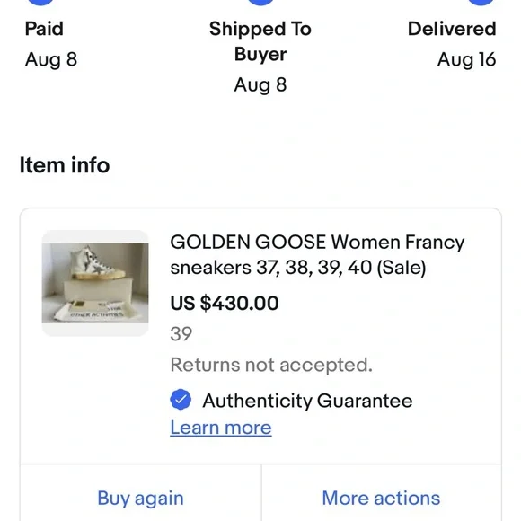 Brand new in box Golden Goose high tops size 39 - Picture 8 of 12